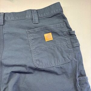 Carhartt B151 NVY Loose Fit Canvas Carpenter Pants Navy Blue 44x32 Mens